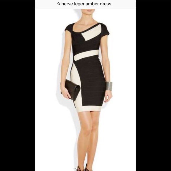Herve Leger Dresses & Skirts - AUTHENTIC HERVE LEGER “AMBER” BANDAGE DRESS